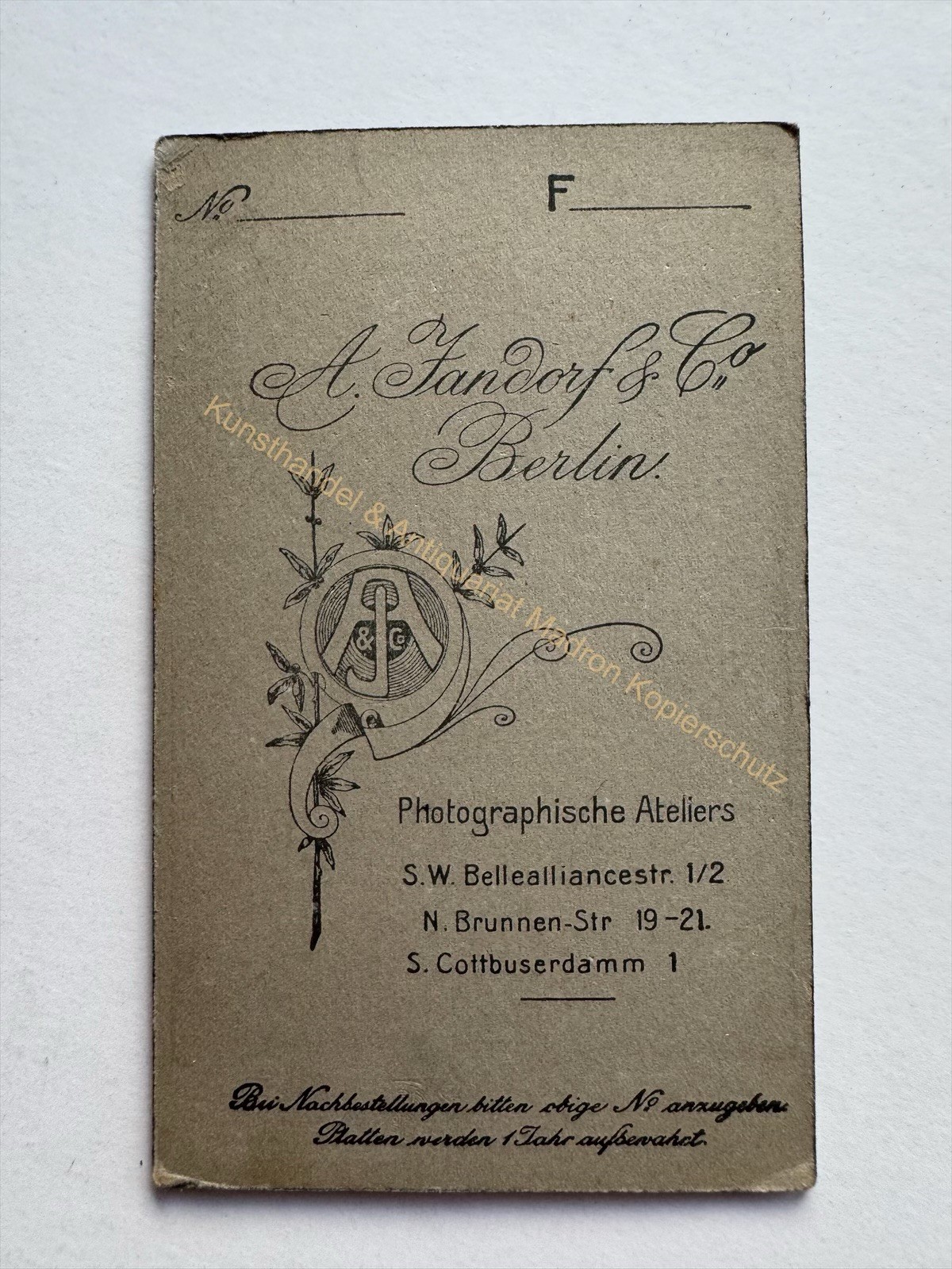 orig. CDV photo photography picture child fashion around 1890 Berlin Jandorf first day of school