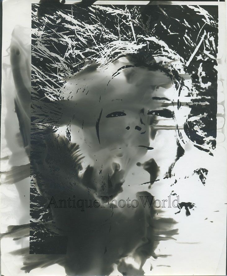 Abstract surreal face vintage art photo