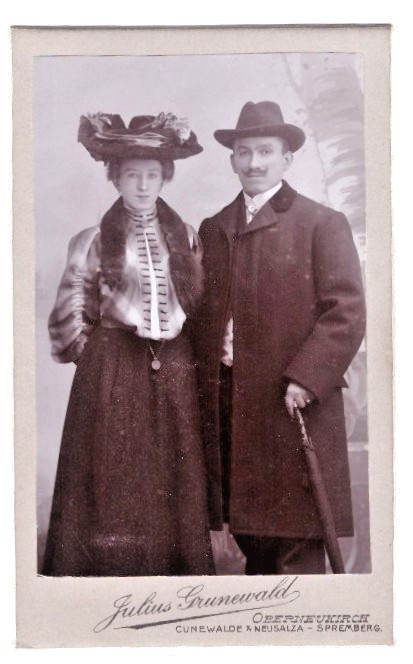 CDV photo around 1900, distinguished couple, Oberneukirch