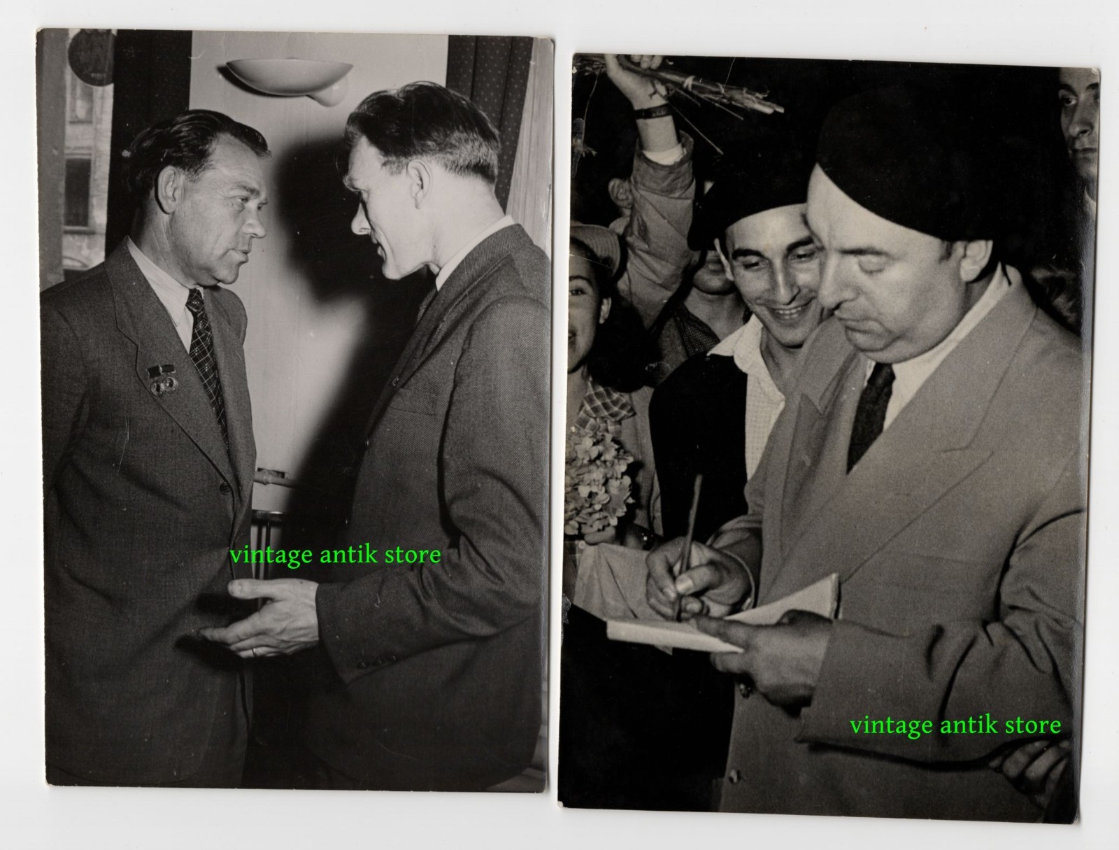 Photos GDR III World Festival 1951 press photos Pablo Neruda friendship