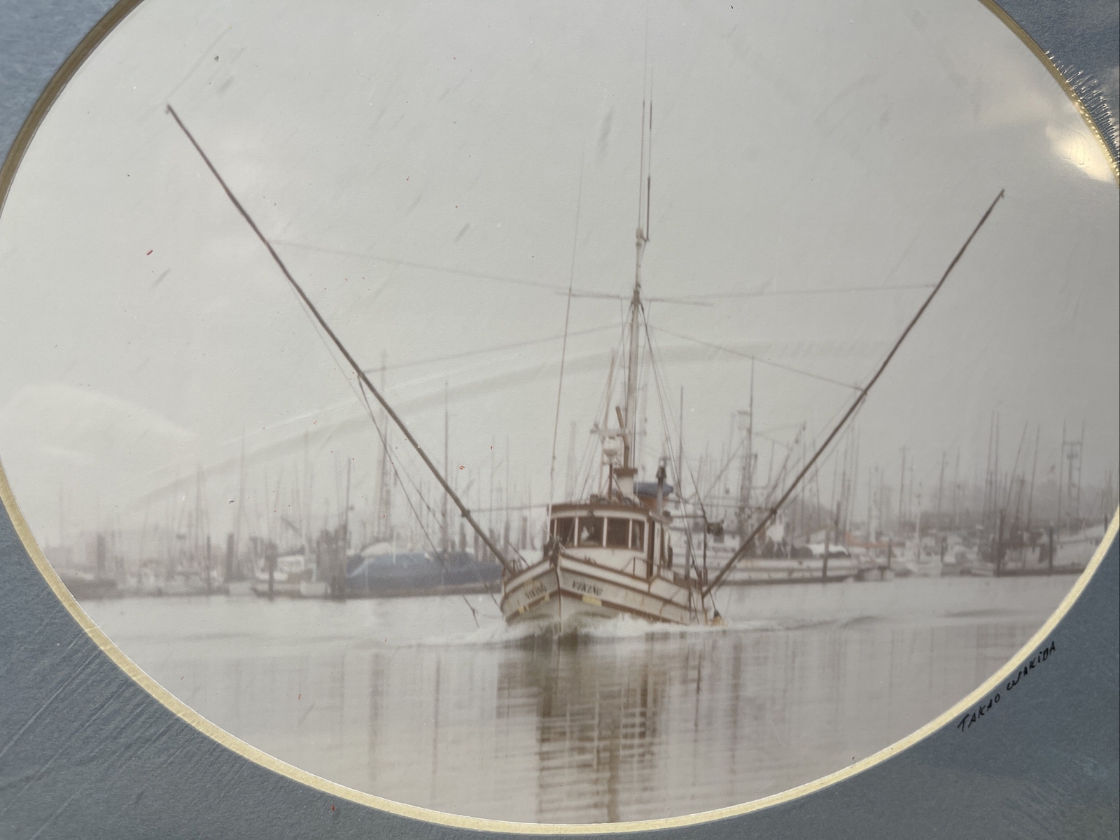 Photograph By Takao Wakida Of Carmel California Shrimp Boat Ship In Harbor
