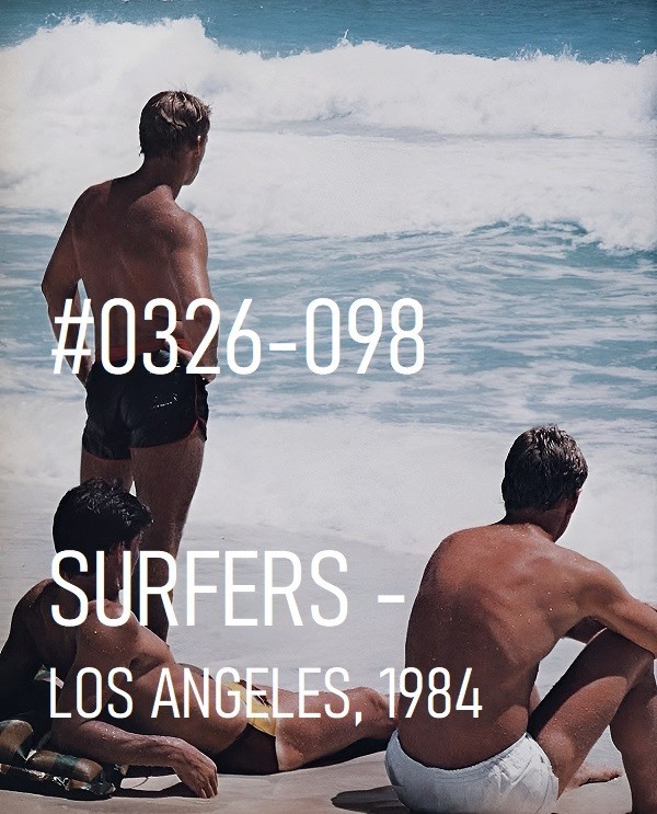VINTAGE MALE PORTRAIT #0326-098- surfers series-surfers 1984, LA. -free ship/usa