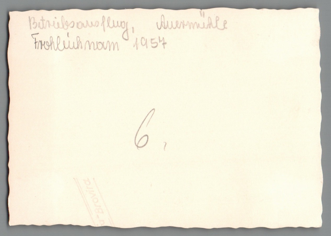 4 photos company outing 1957 Auermühle Ratingen collection vintage F1282