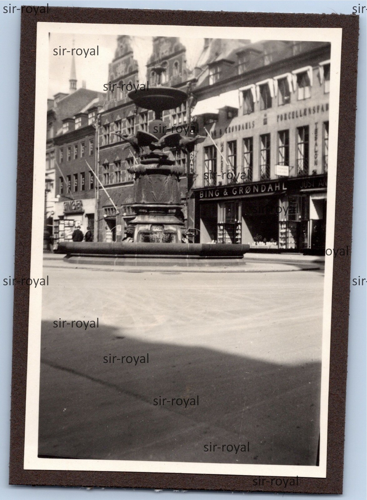 Copenhagen 1936 – Kaiser Charles Fountain Amagertorv – 1930s Denmark – Photo 7x9cm