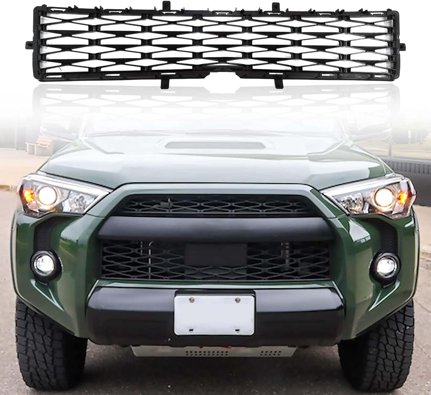 Front Bumper Upper & Lower Grille Assembly Fit for 2015-2019 Toyota 4Runner TRD/