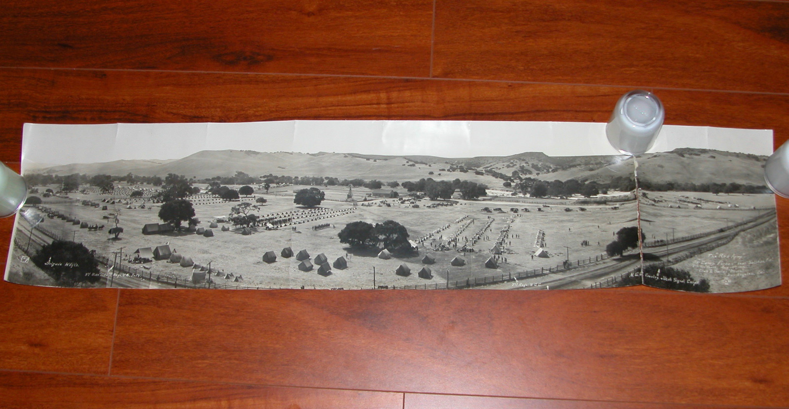Vtg 1912 WWI Panoramic Military Photograph Camp Forbes El Torro Ranch Red Army