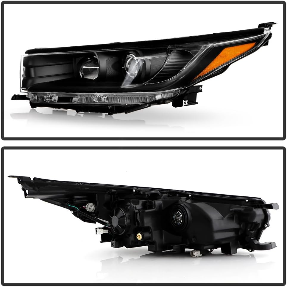 – for 2017 2018 2019 Toyota Highlander LE|XLE Factory Style Black Projector Head