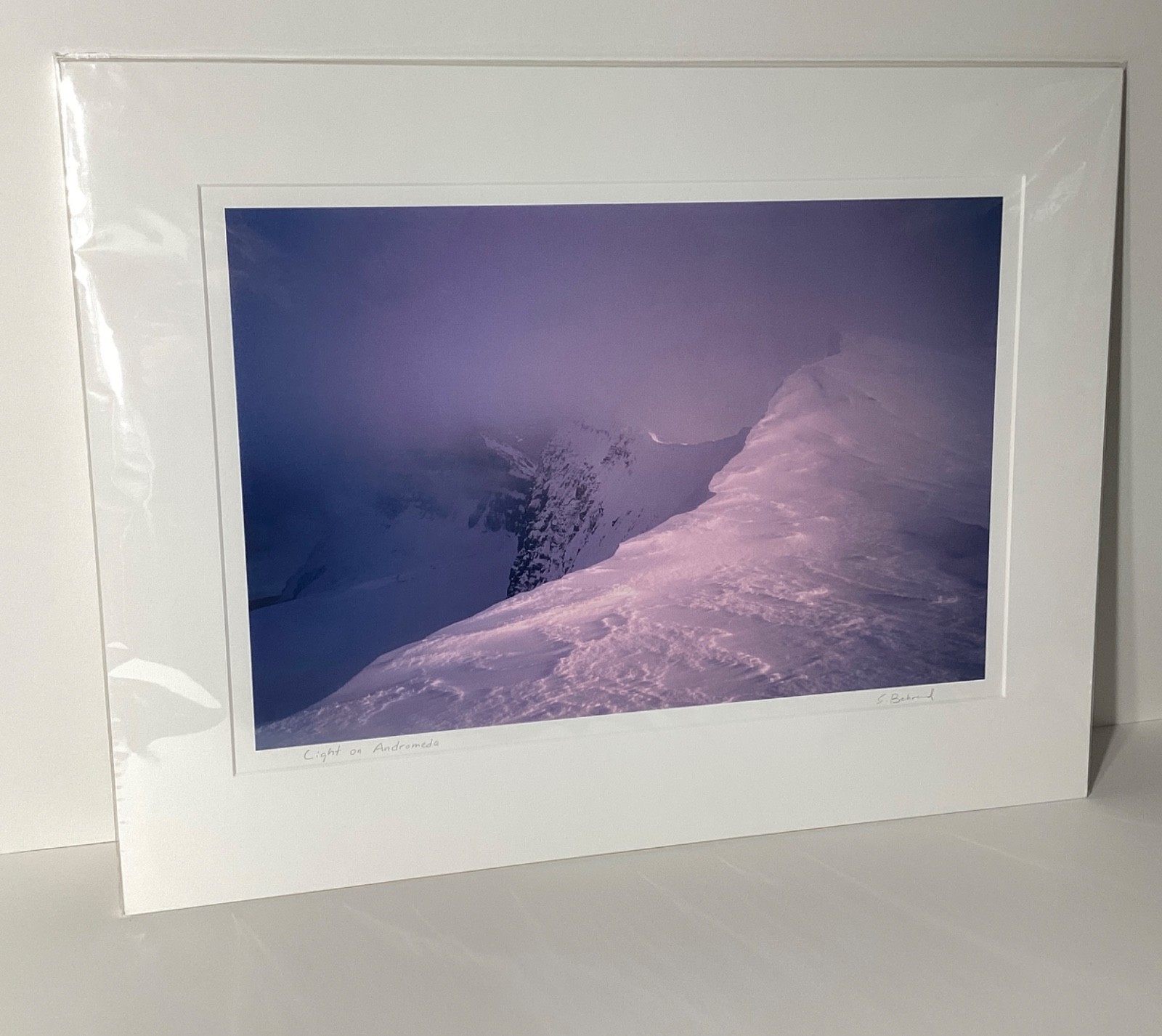 Fine Art Photograph Light on Andromeda Canadian Rockies Signed & Matted