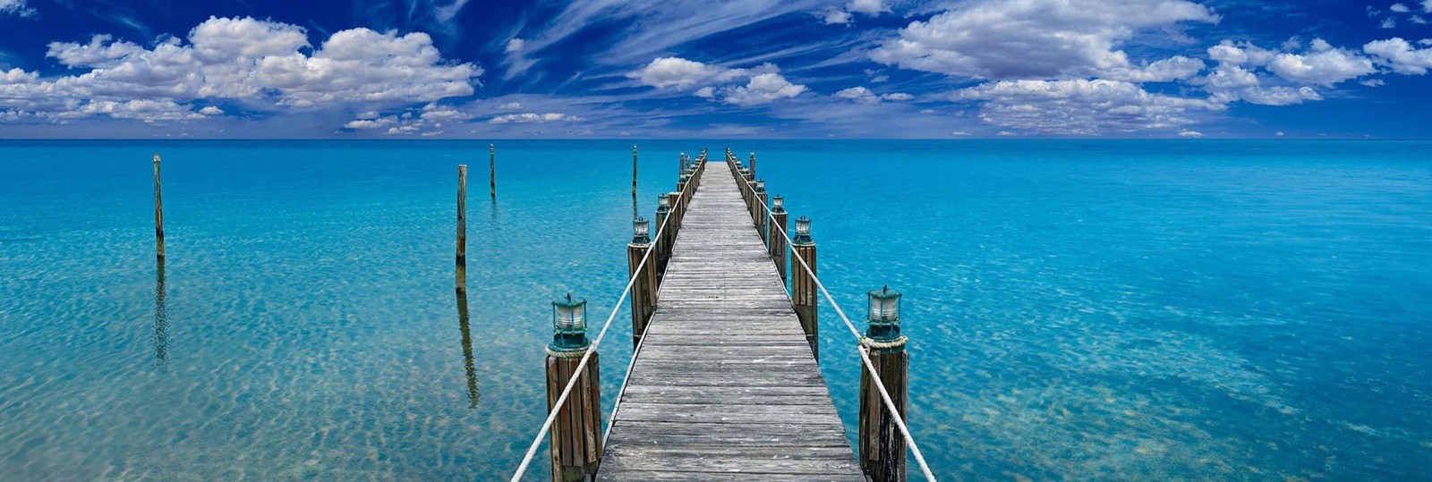 Peter Lik- “Tranquil Blue” 1.5M Framed Picture Dock Florida Keys