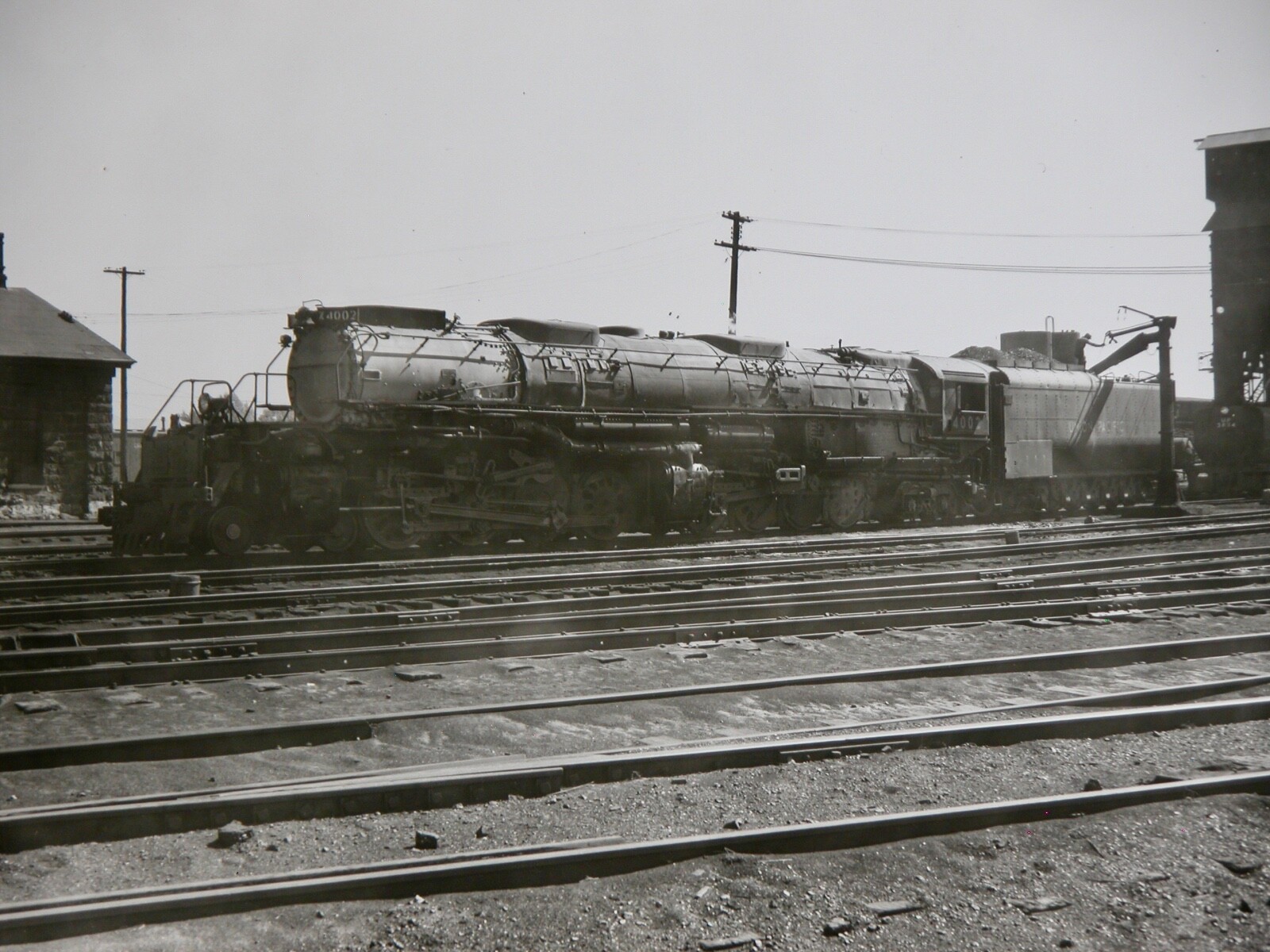 Union Pacific Steam Engine X4002 Locomotive 8×10 Photograph Vtg 50s Railway