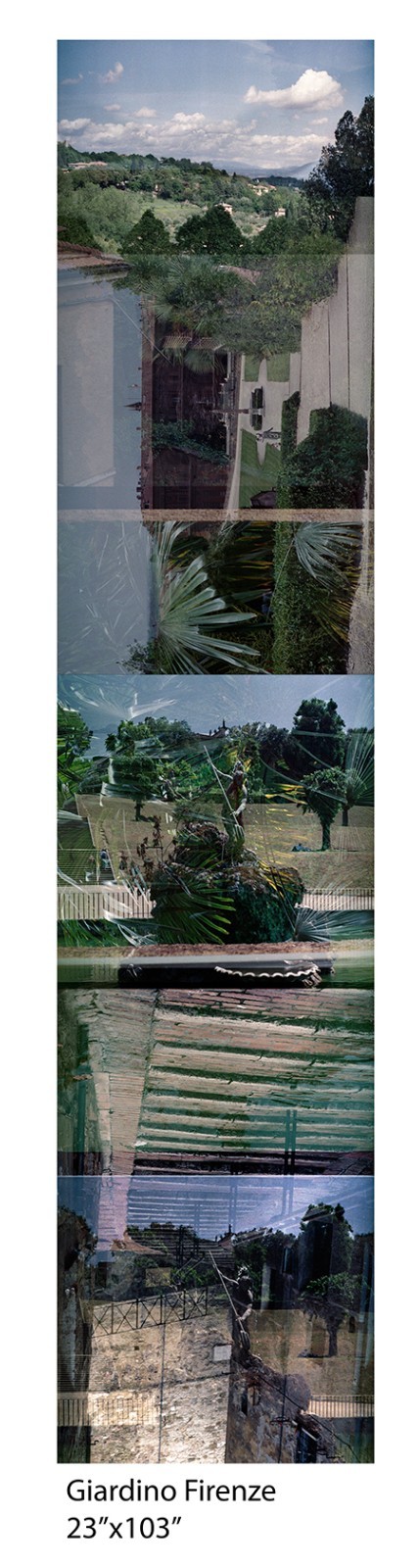 Giardino Bardini, Florence, Italy, 21 x 93 in, canvas photo banner by M.G., 2012