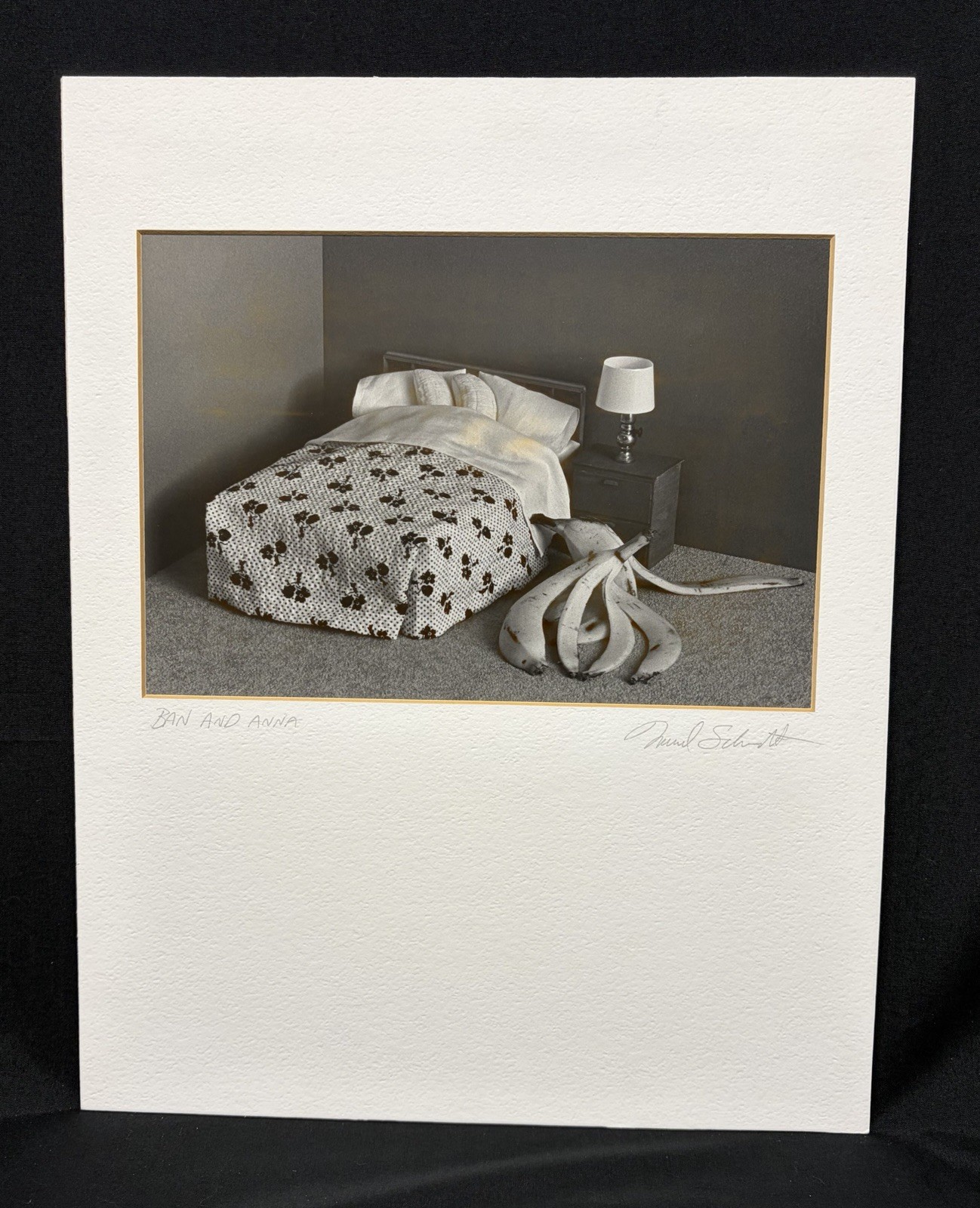 David Schmidt Photographer “Ban & Anna” (Bananas ) – B+W Photo – Signed (USA)