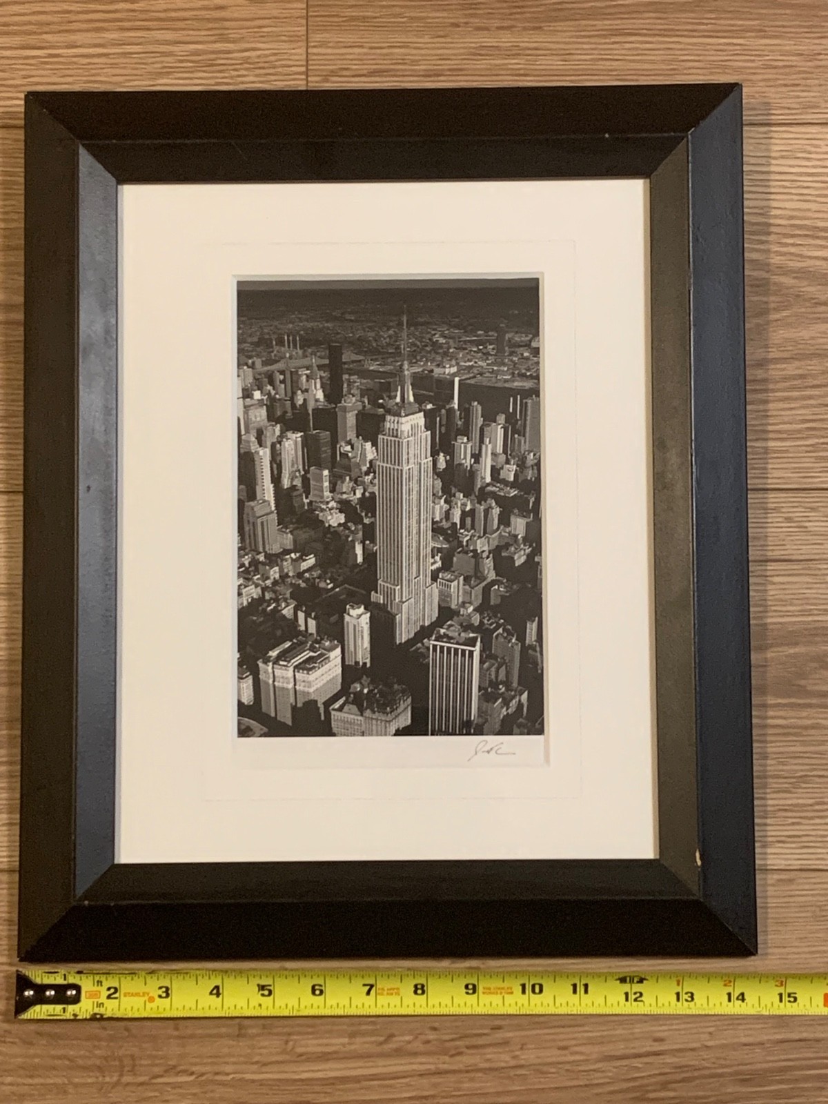 Jesse Kalisher Signed Black & White Empire State Building NYC Photograph