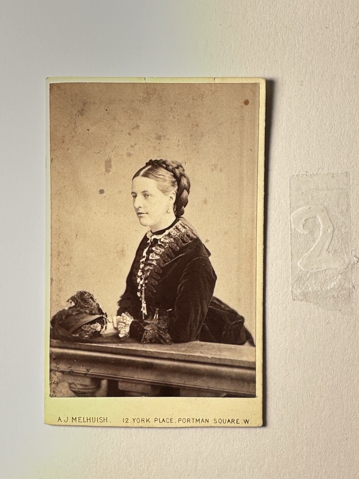 Victorian Cabinet Card Lady Arthur J Melhuish London Portman Square Photo