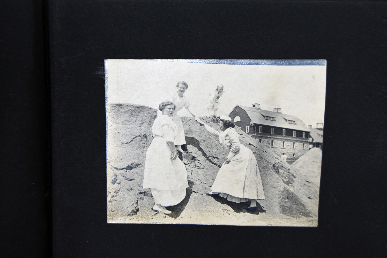 Antique Photo Album PA Conneaut Lake Pennsylvania Nurse Pets Horses Women