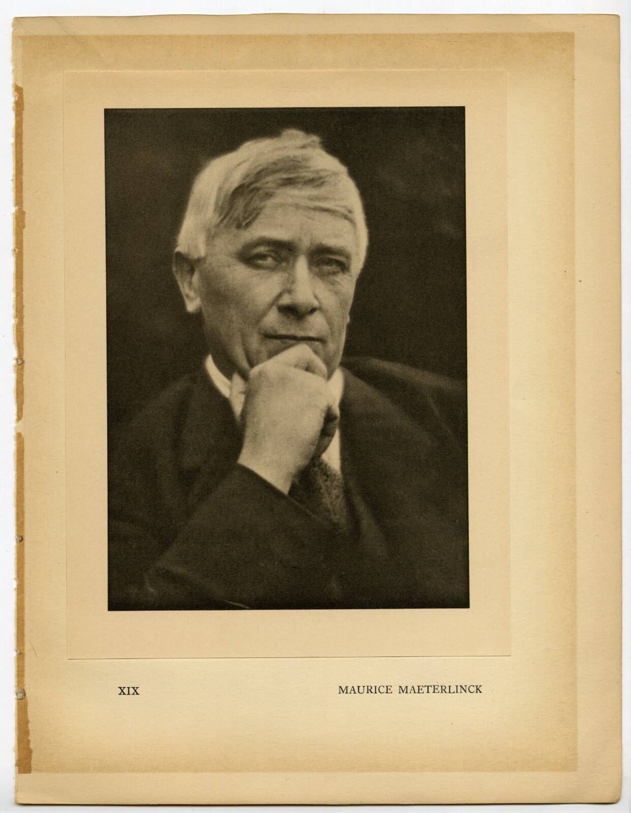 Photogravure by Alvin Langdon Coburn Maurice Maeterlinck More Men of Mark, 1922