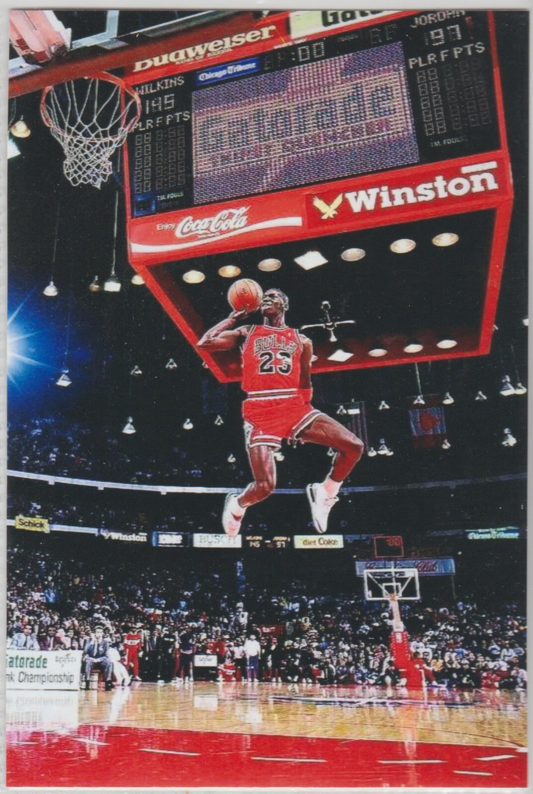 Michael Jordan Chicago Bulls HOF 4×6 Re-Print #8000