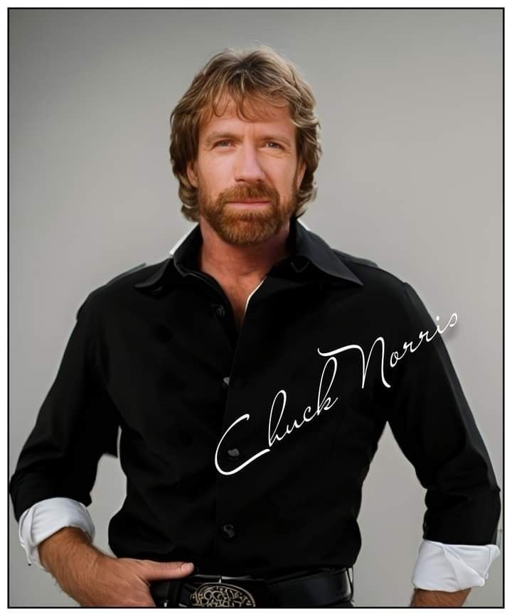 Chuck Norris Studio Head Shot autographed 8×10