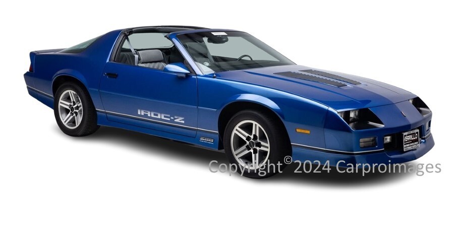 1987 Chevrolet Camaro IROC Z/28 Blue Limited Edition 8″ x 10″ Photo B