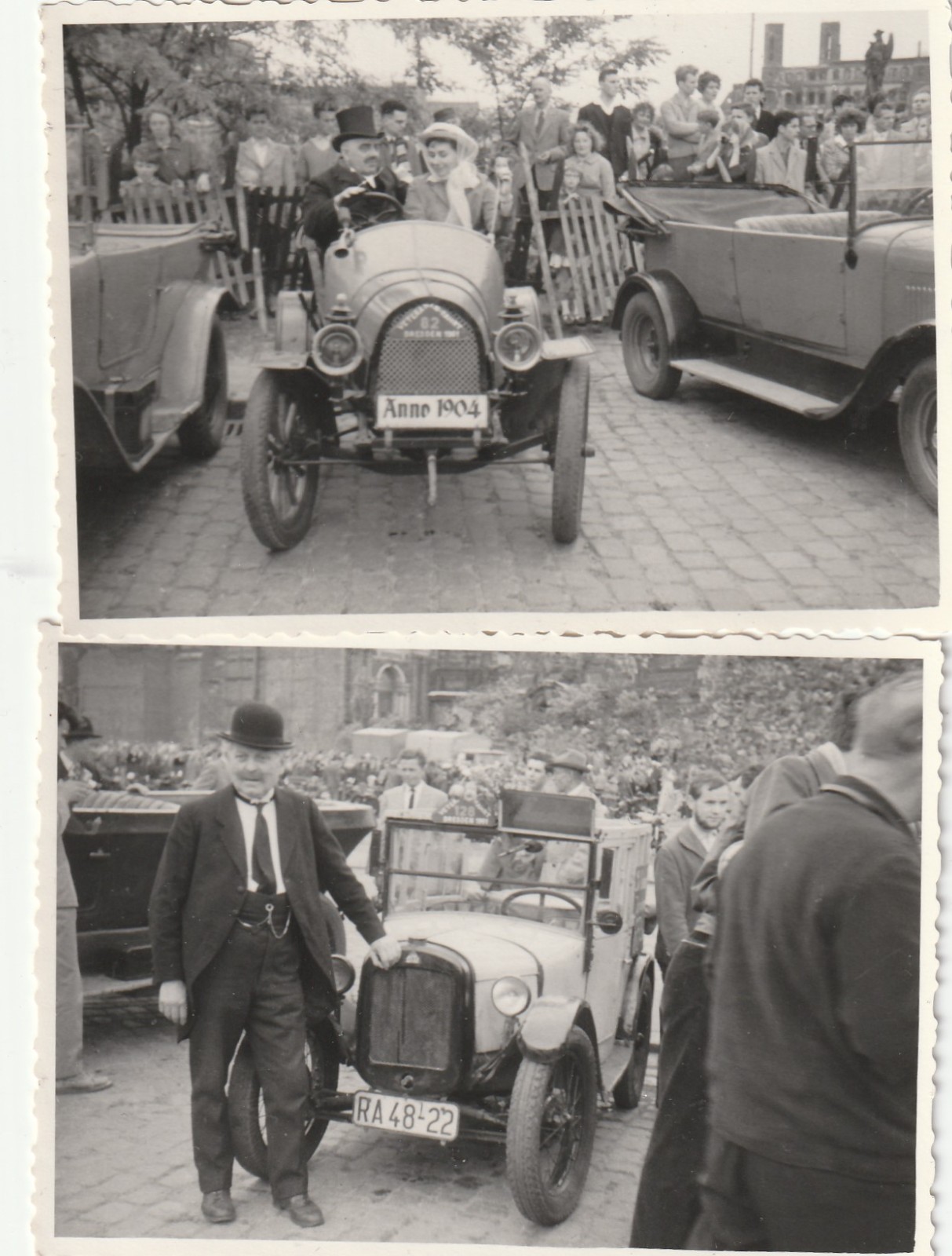 3 x Vintage Photo Veterans Vehicles Meeting Dresden 1961 Car Vintage
