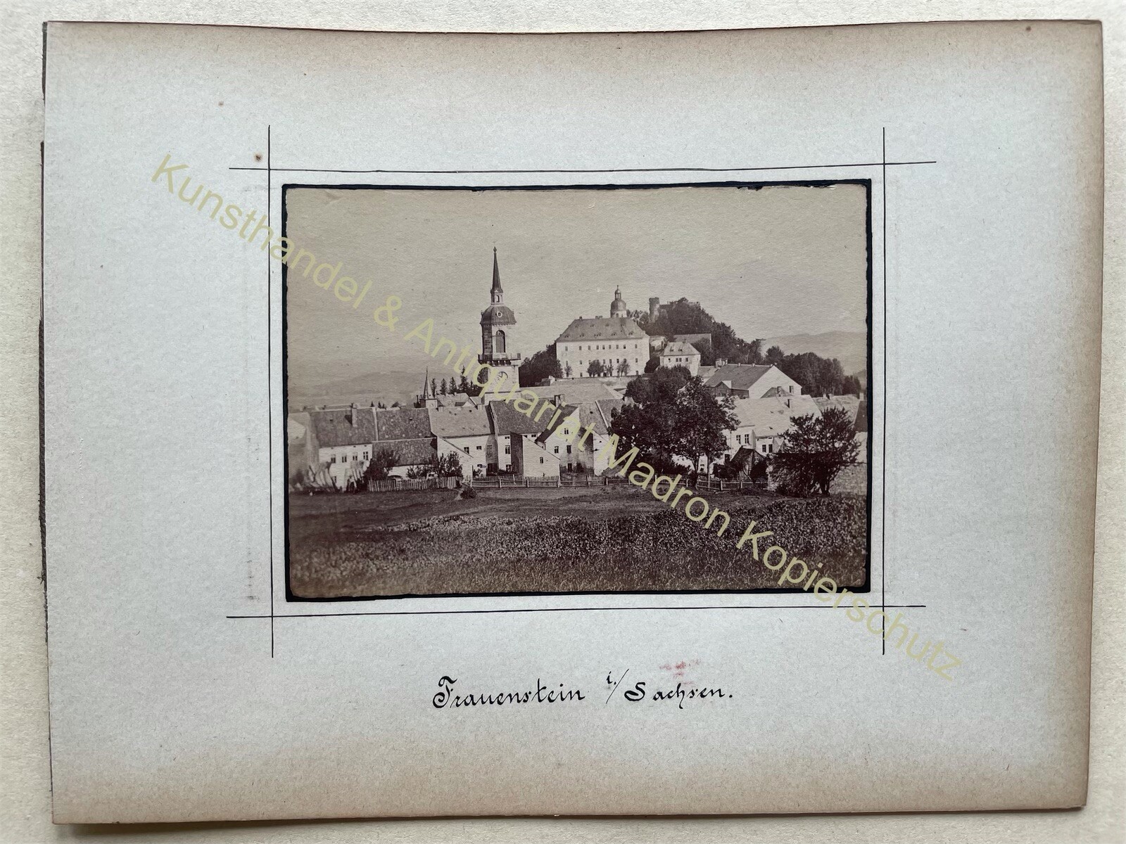 orig. Photo of 1880 Frauenstein Saxony County Central Saxony 25.5cm x 19.5cm