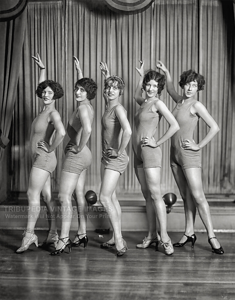 1927 Thayer Studio Girls Photo – Chorus Dance Showgirls – Wall Art Poster Print