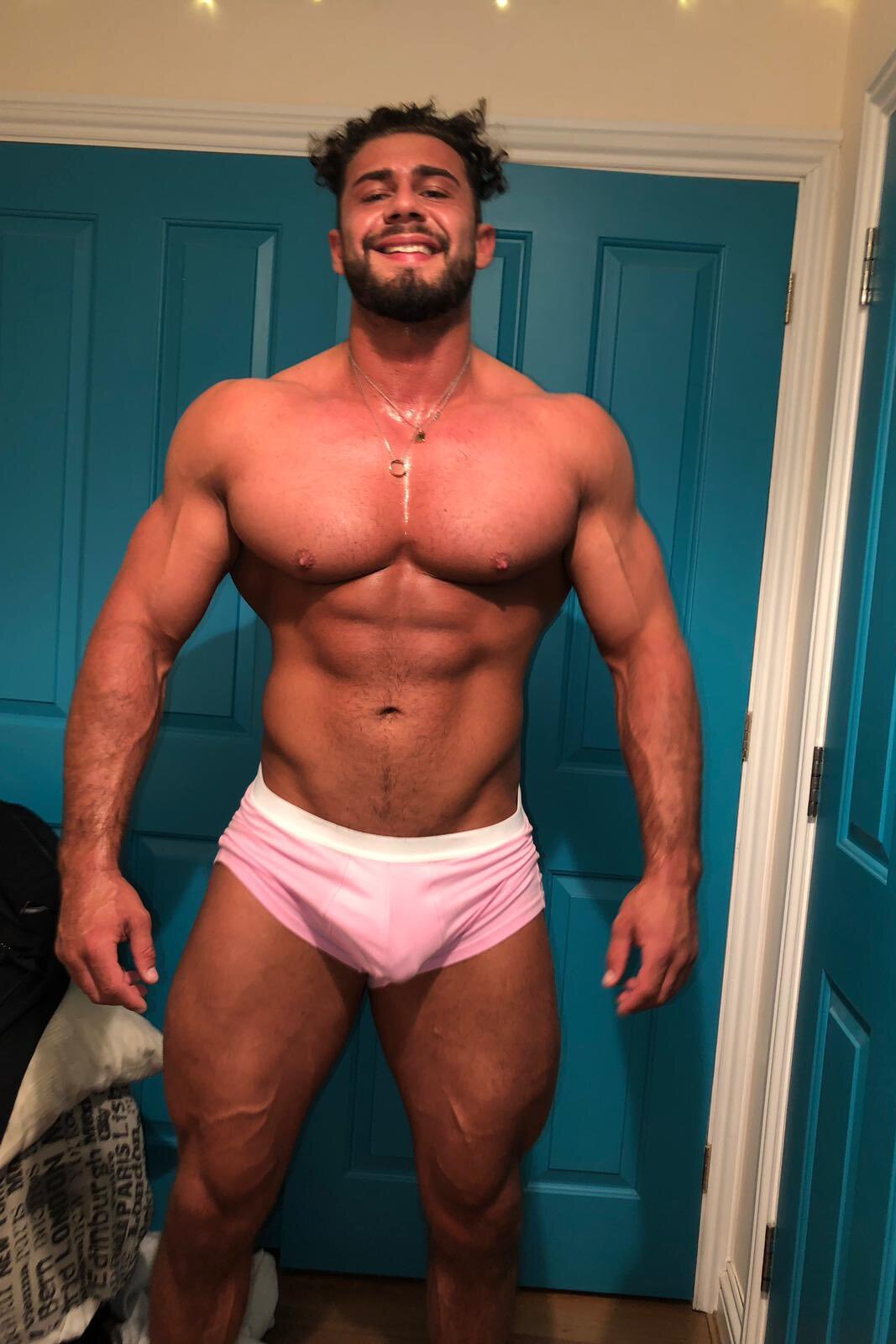 [L025] Male Model Showing Off Body To Viewer Fine Art Hunky Physique