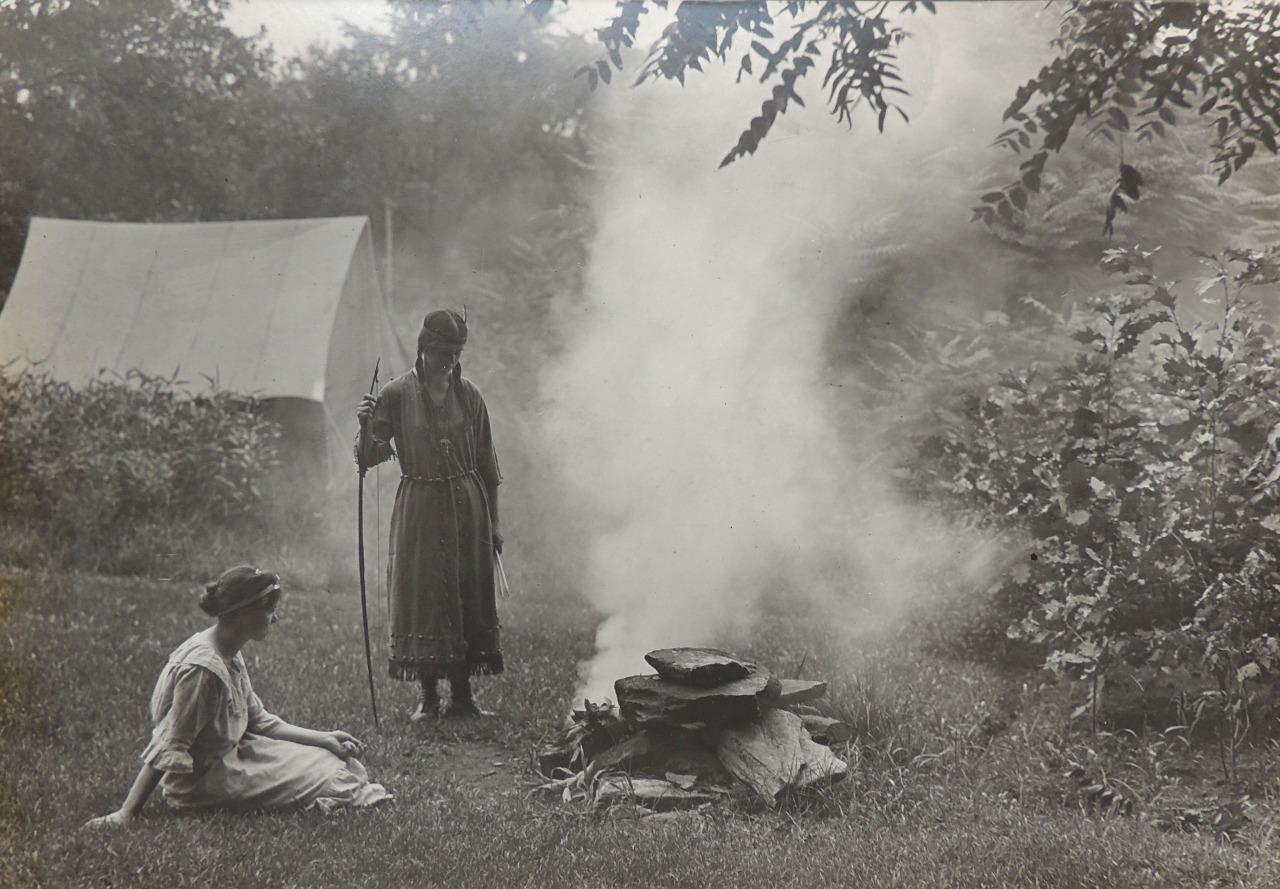 1900s CAMPFIRE Original PHOTO Landscape Design FRANK WAUGH Amherst MA ART DECO