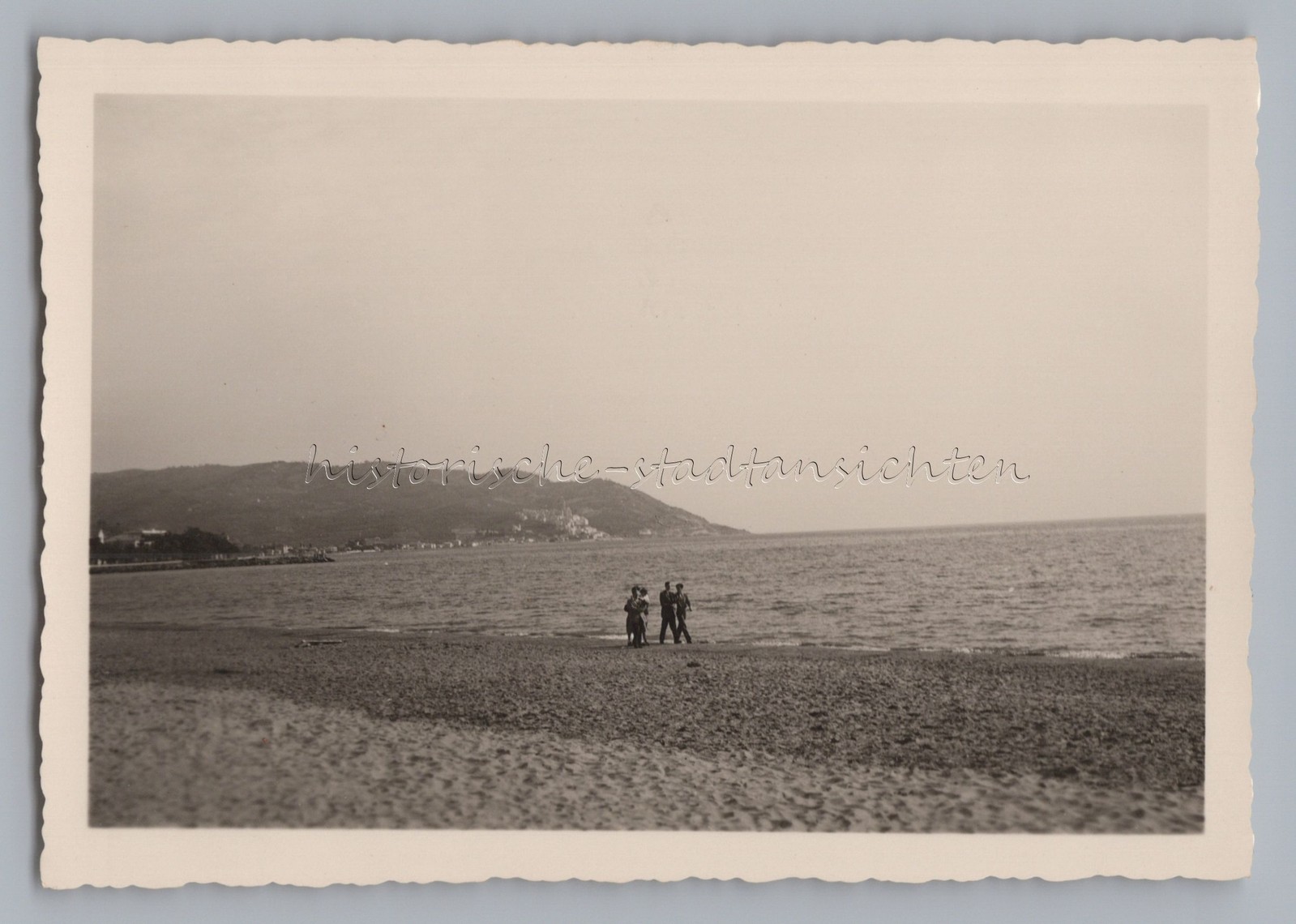 Diano Marina Riviera Italy 1953 – People on the Beach – Vintage Photo 1950s