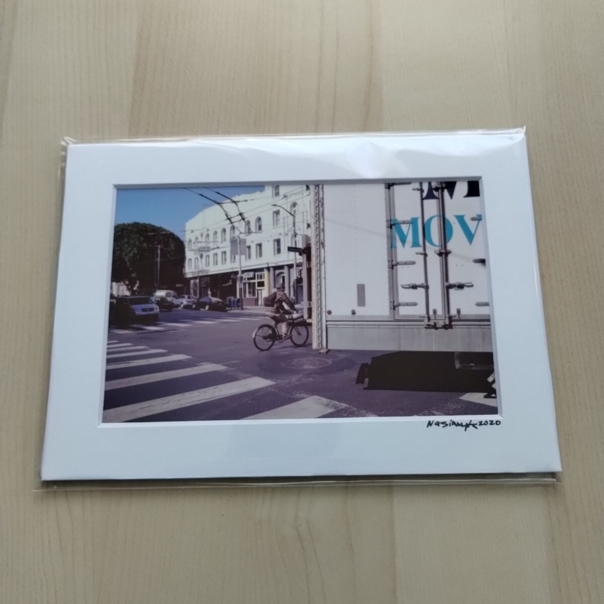 Matted Photo Print San Francisco Bike Bicycle City Modern Photography Home Decor