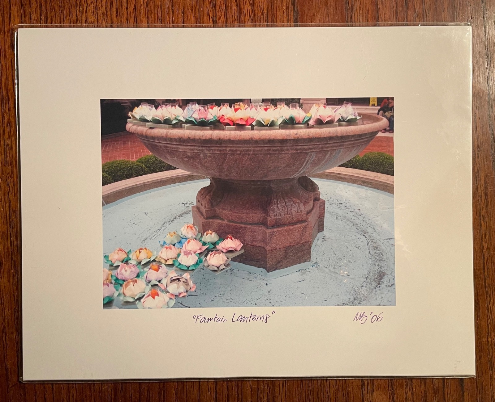 Original photographic print “Fountain Lanterns” by Michael Blumenstock