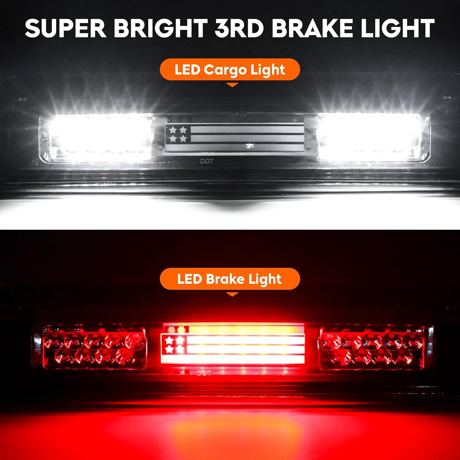 Tail Light + 3Rd Third Brake Cargo Lamp for 2004 2005 2006 2007 2008 Ford F-150,