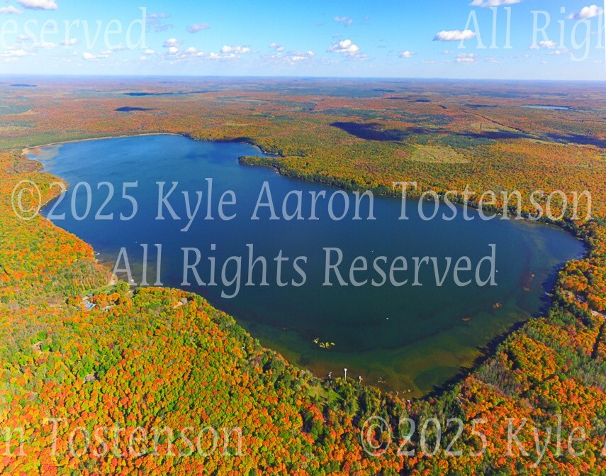 Kentuck Lake, Forest/Vilas Co, Eagle River, Wisc. Aerial Photo. Frame Optional.