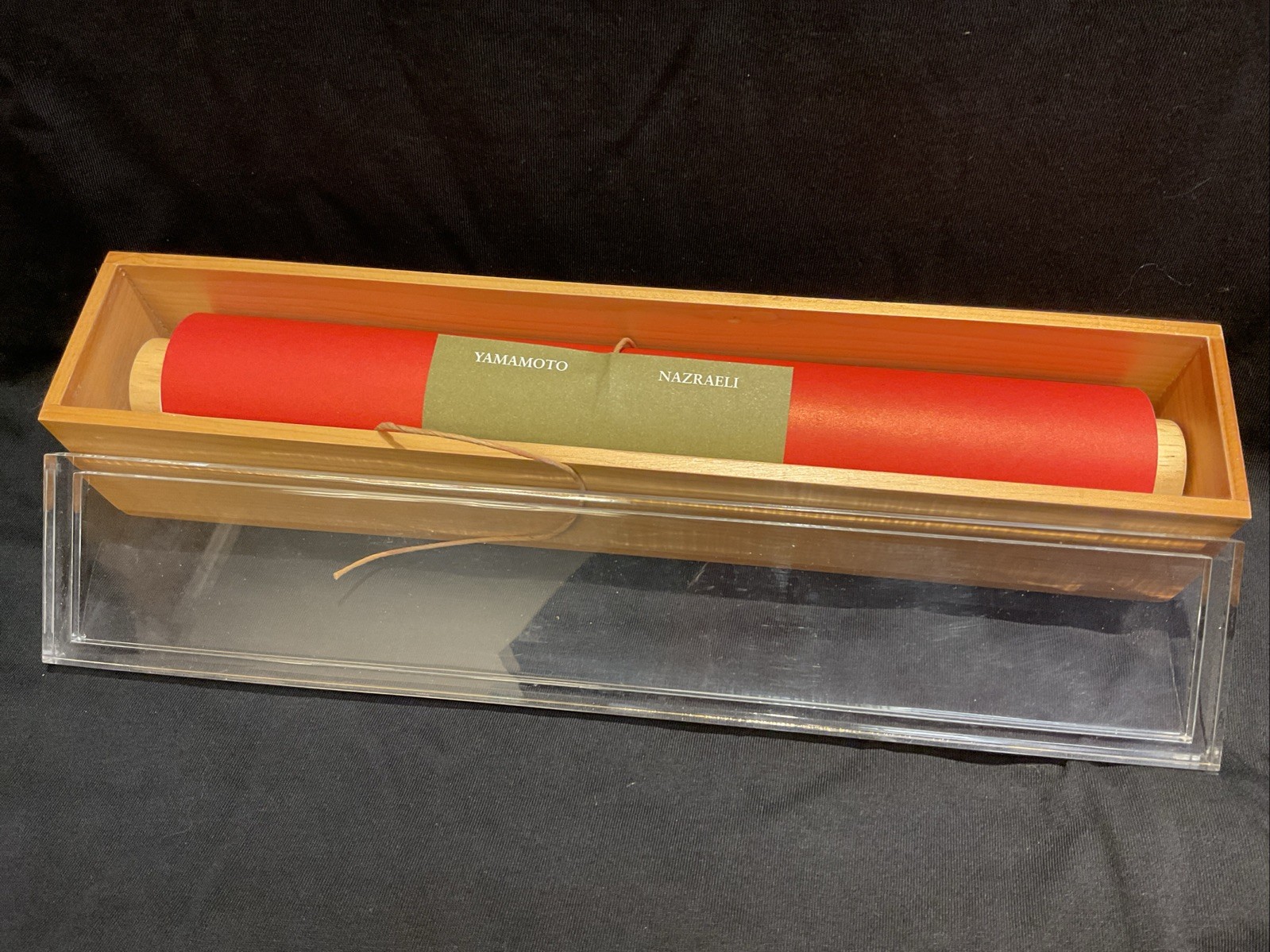 Masao Yamamoto Art Scroll Nakazora Nazraeli Scroll In Wood Box Acrylic Lid
