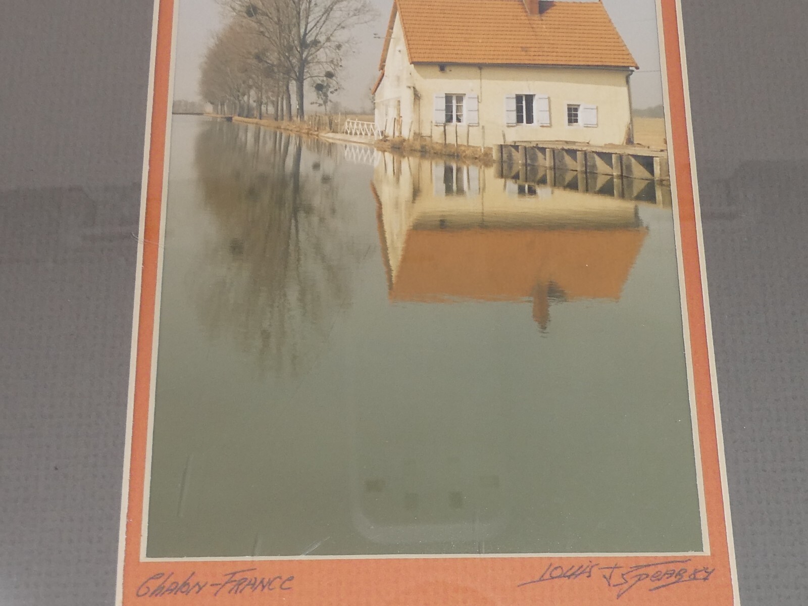 VINTAGE ART PHOTO SIGNED BY LOUIS J. SPEAR 1984 CHALON-FRANCE FRAMED
