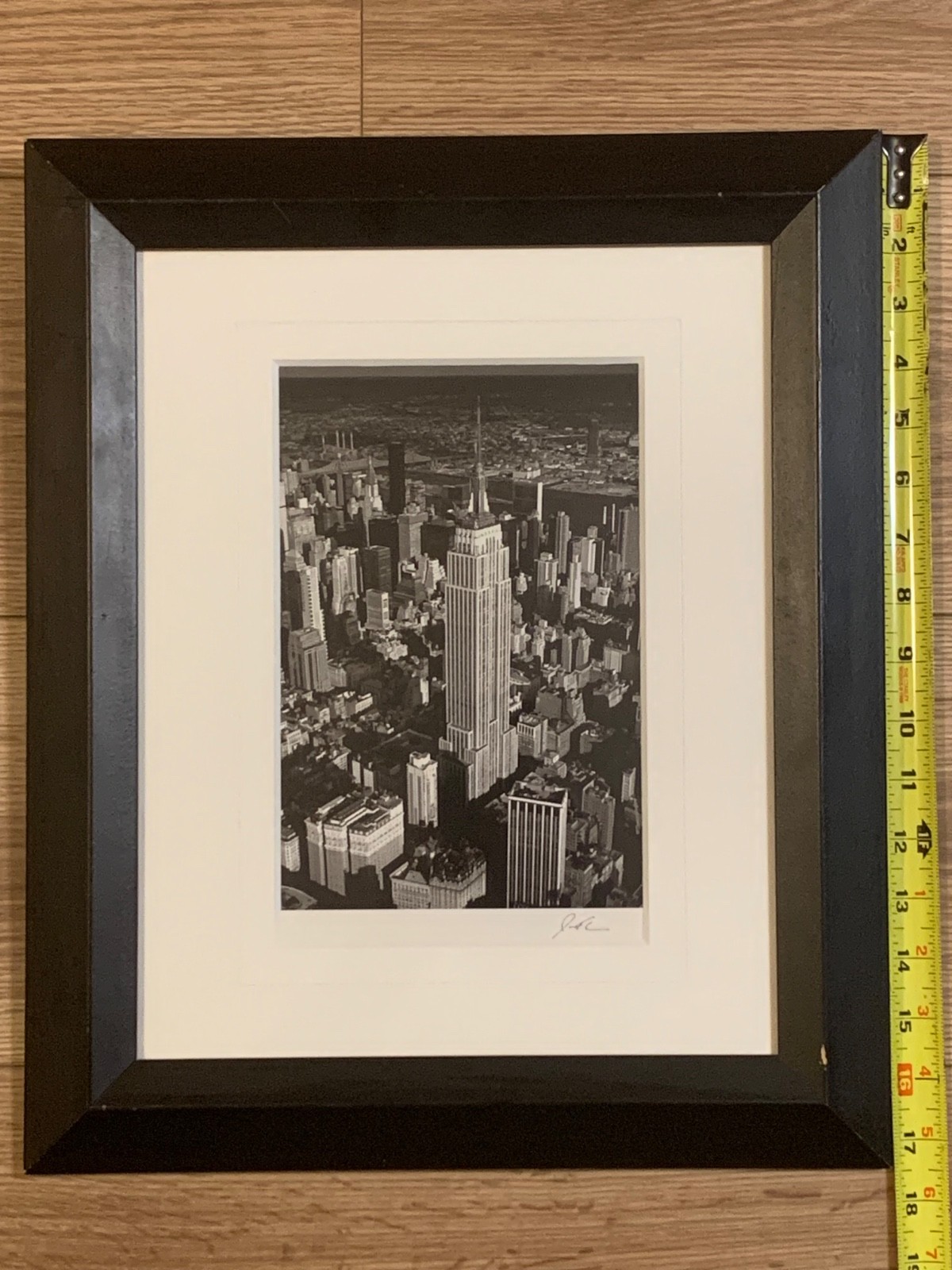 Jesse Kalisher Signed Black & White Empire State Building NYC Photograph