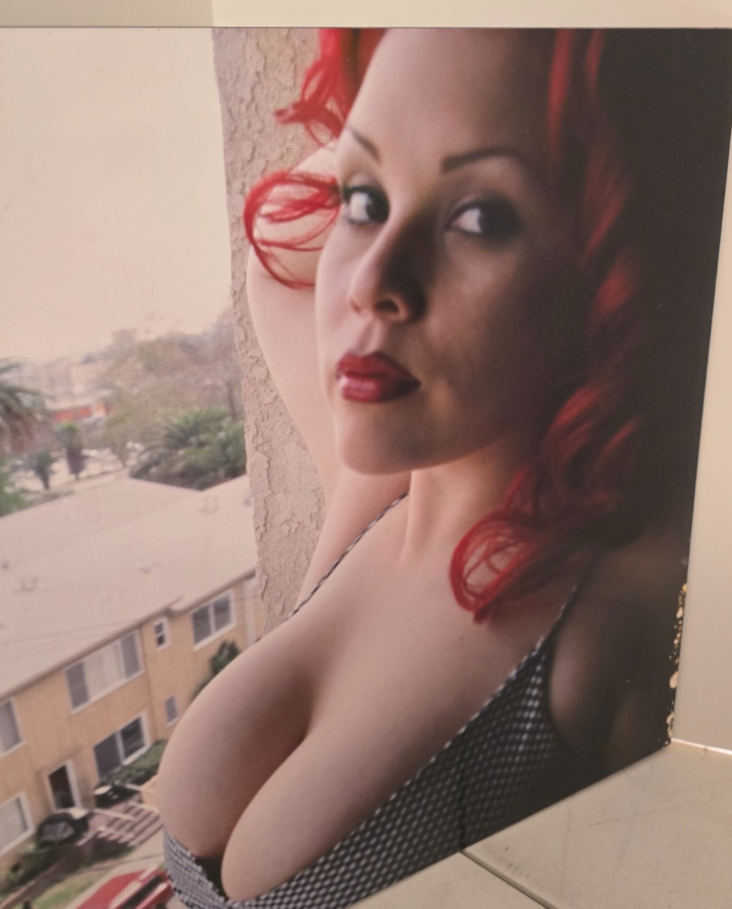 Vintage “Hot Redhead in the City” (Mounted Photograph) 20″ x 30″