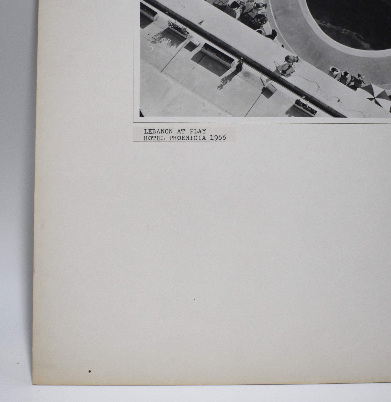 Vtg J.W. Howlett Black + White Photograph ‘Lebanon at Play Hotel Phoenicia 1966’