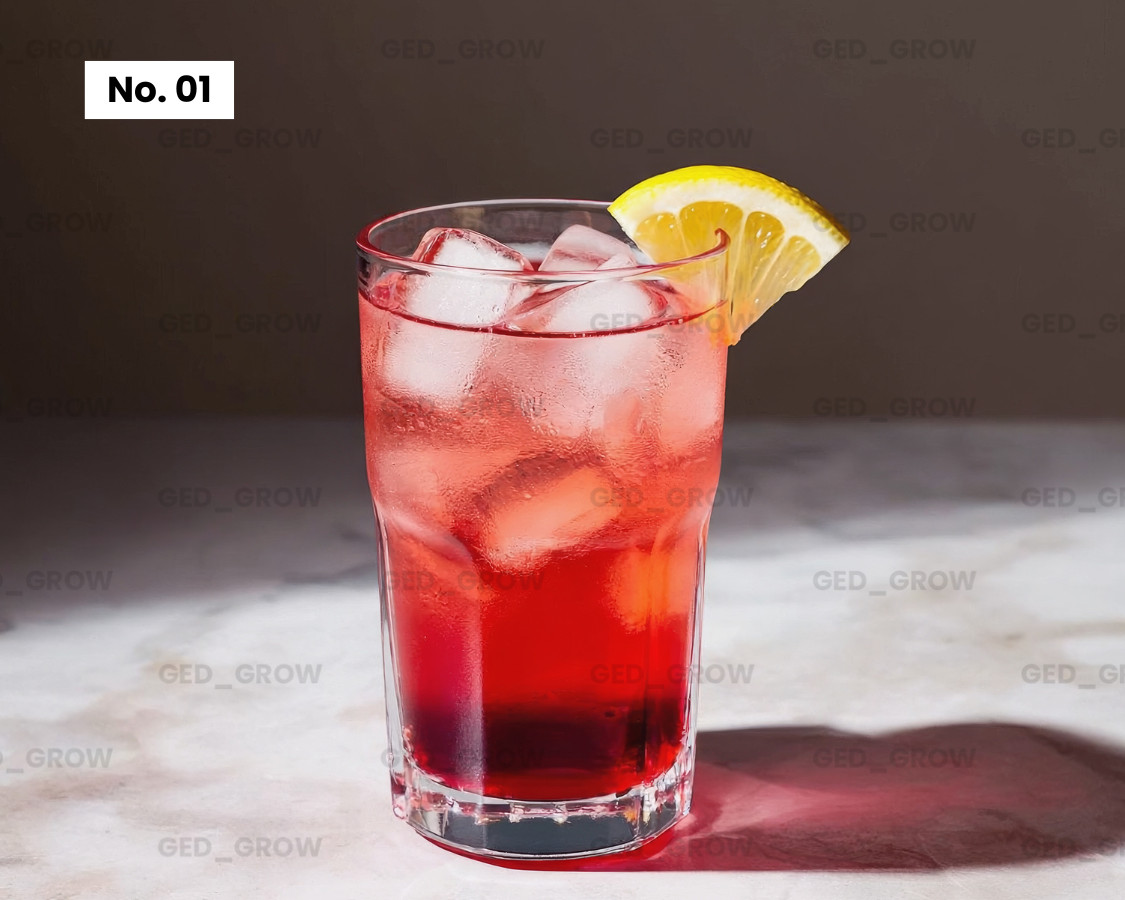 Digital Image Hibiscus Iced Tea Photography | Ai Visual Beverage Photo Product