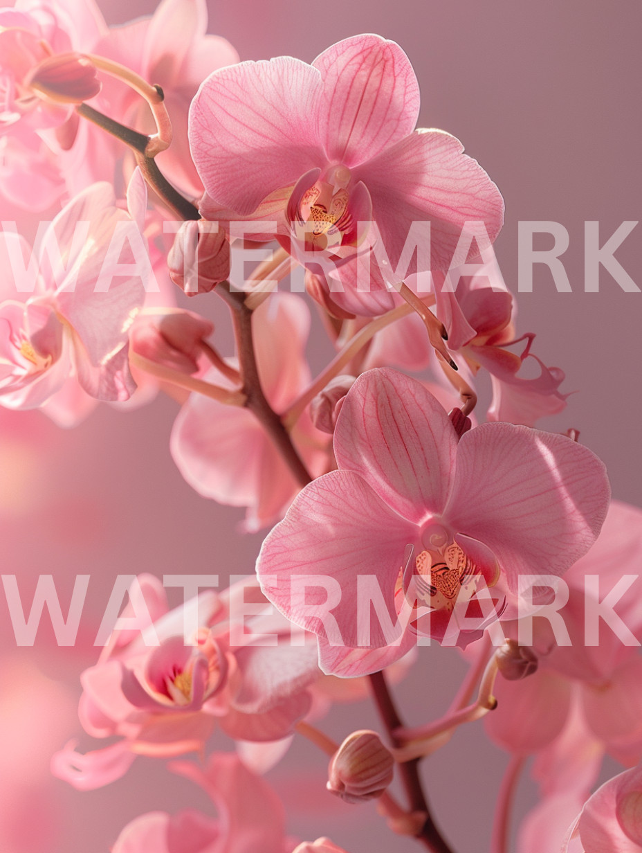 Digital Photo Image Beautiful Pink Orchids Picture Flowers Art Wallpaper Desktop