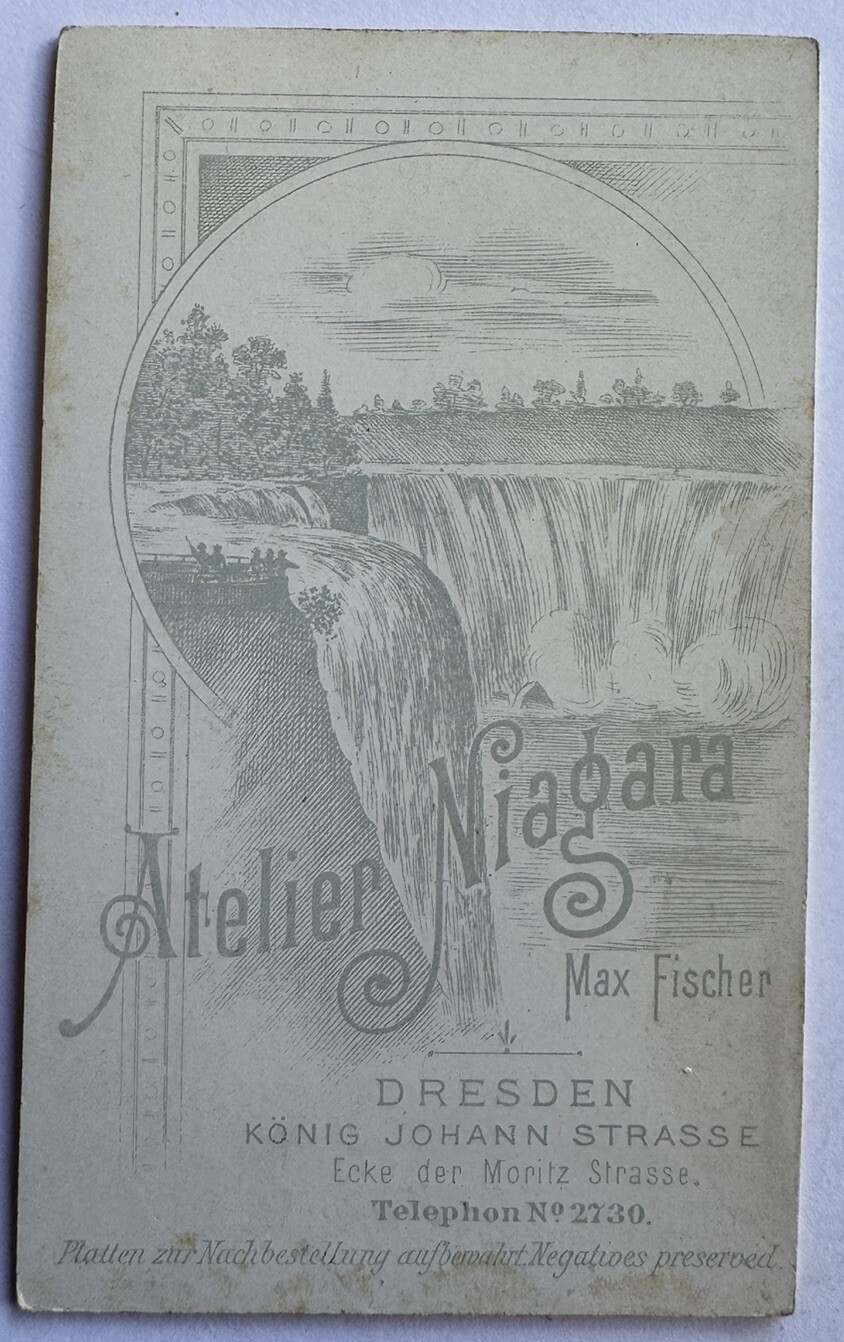orig. CDV photo photograph old picture woman lady fashion around 1890 Niagara Dresden
