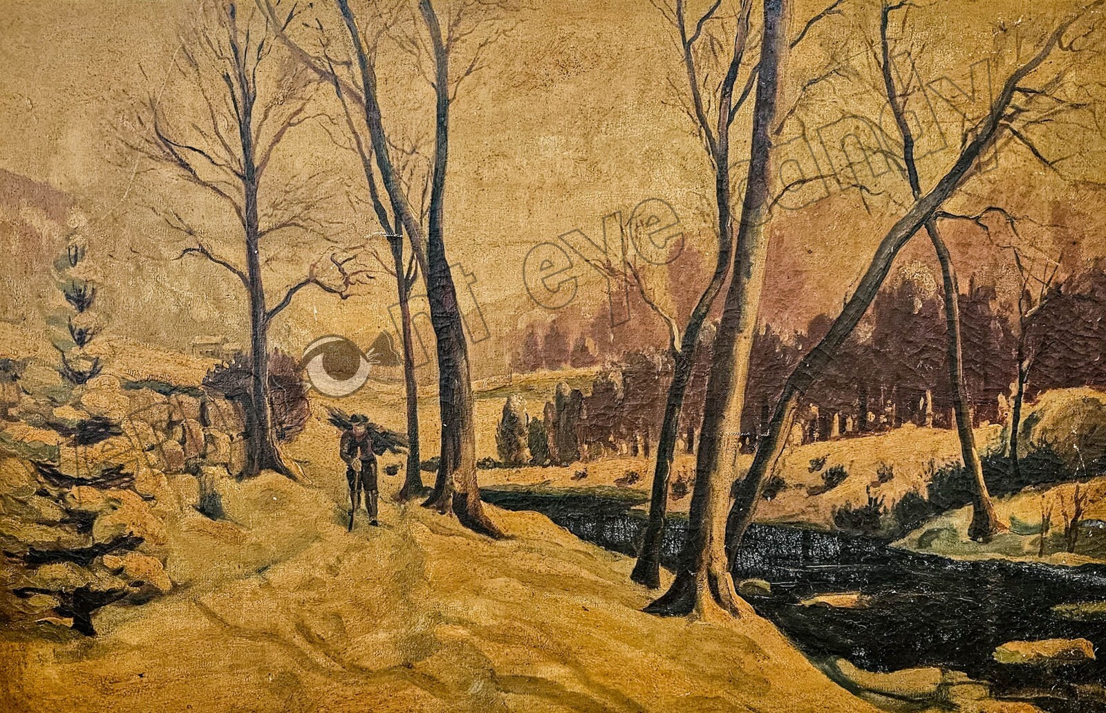 Sunset in Snowy Woods Winter Landscape Wall Art DIGITAL DOWNLOAD Print at Home