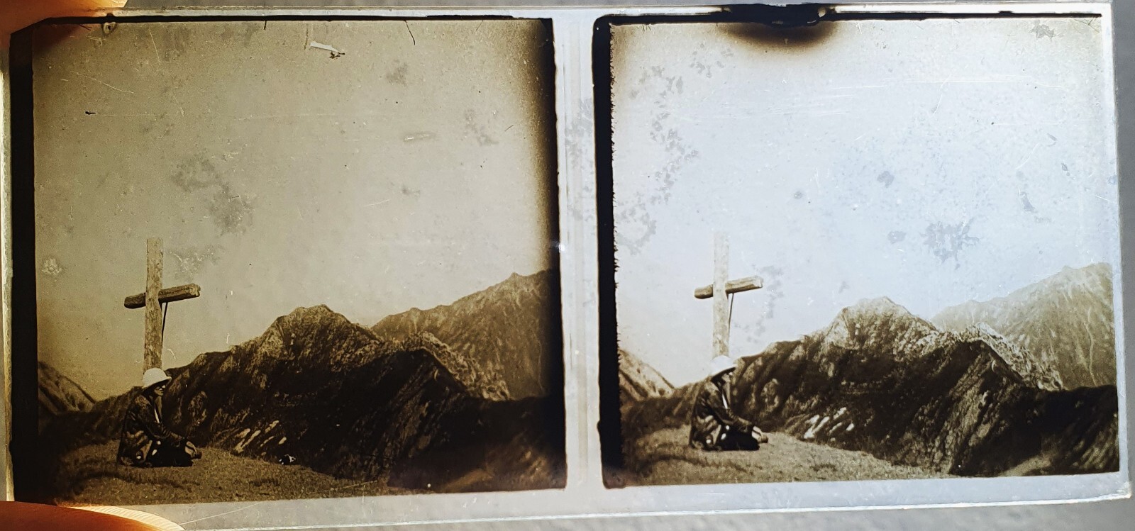 Photo Glass Plaque Early 1900 – 12.5 X 6Cm