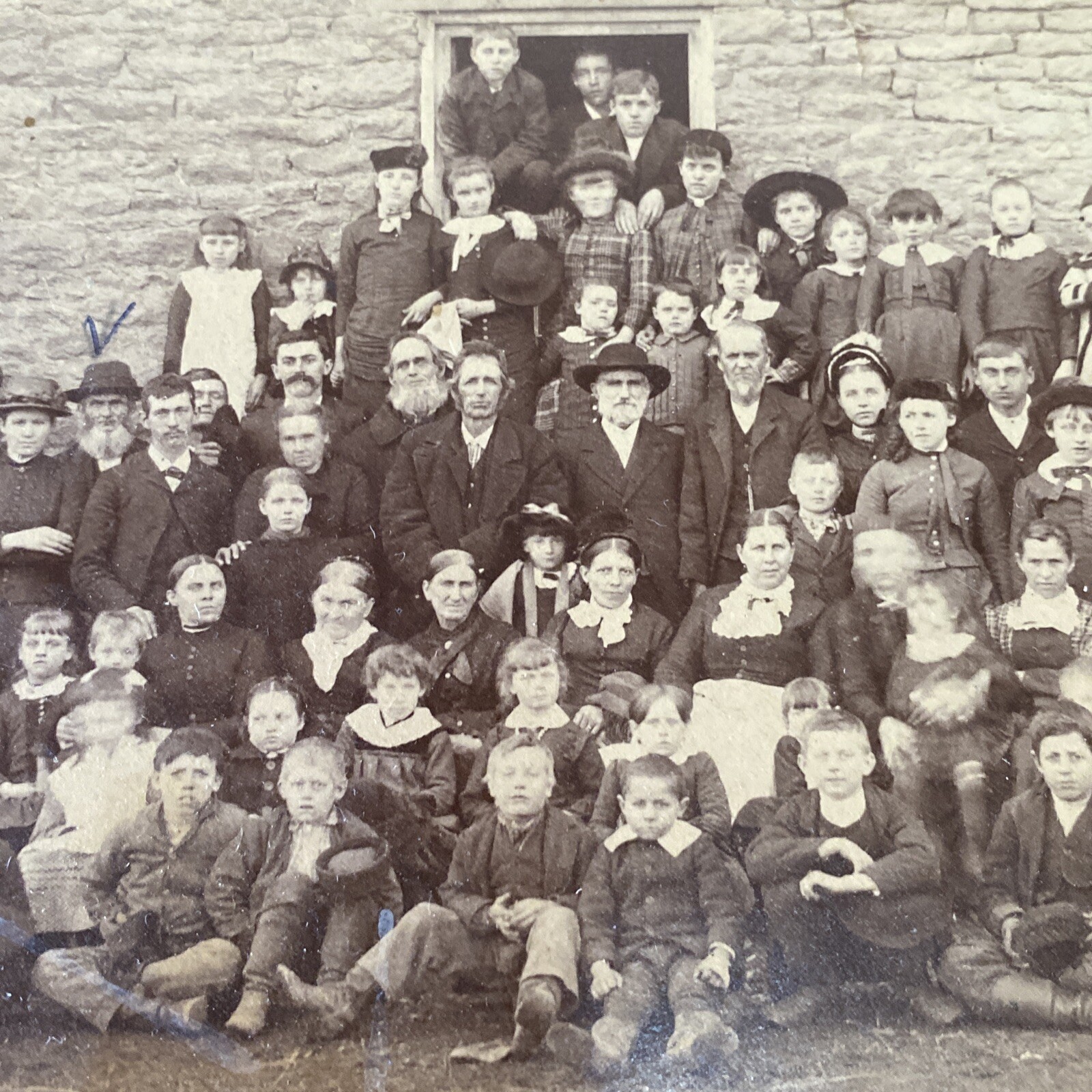 Antique Photo UB United Brethren Conference of Preachers Early 1900s Kansas?