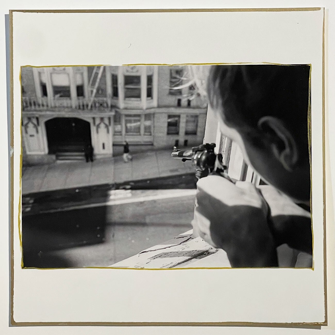 SIGNED Jim Goldberg – “Raised by Wolves” photograph hand decorated 6×6″ print