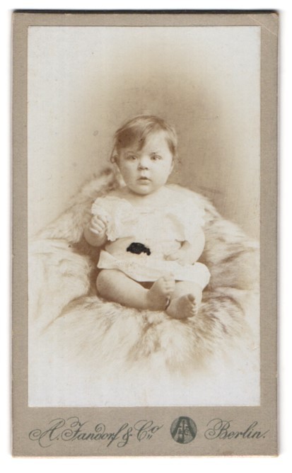 Photograph A. Jandorf & Co., Berlin-SW, Bellealliancestrasse 1-2, portrait cute