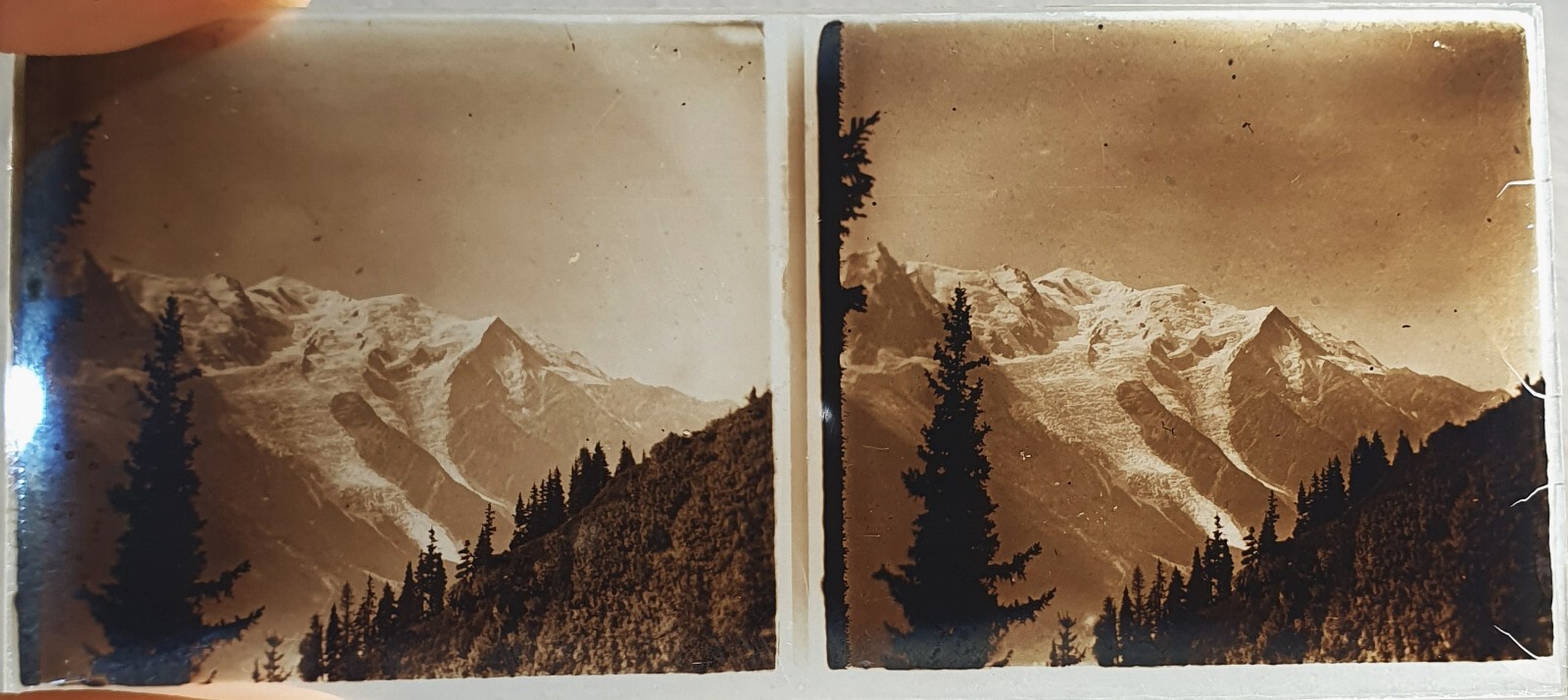 Photo Glass Plaque Early 1900 – 12.5 X 6Cm