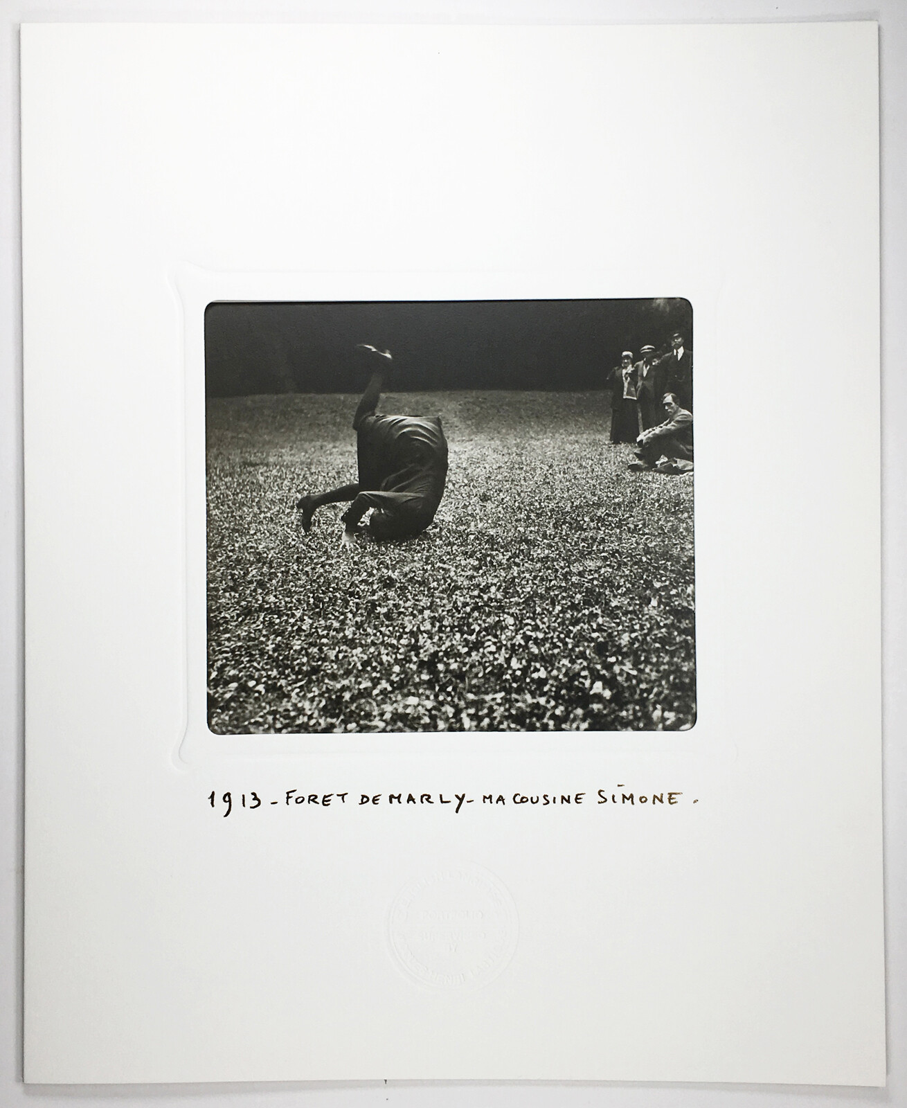 Jacques-Henri LARTIGUE: Foret de Marley – Cousine Simone, 1913 / With BLINDSTAMP