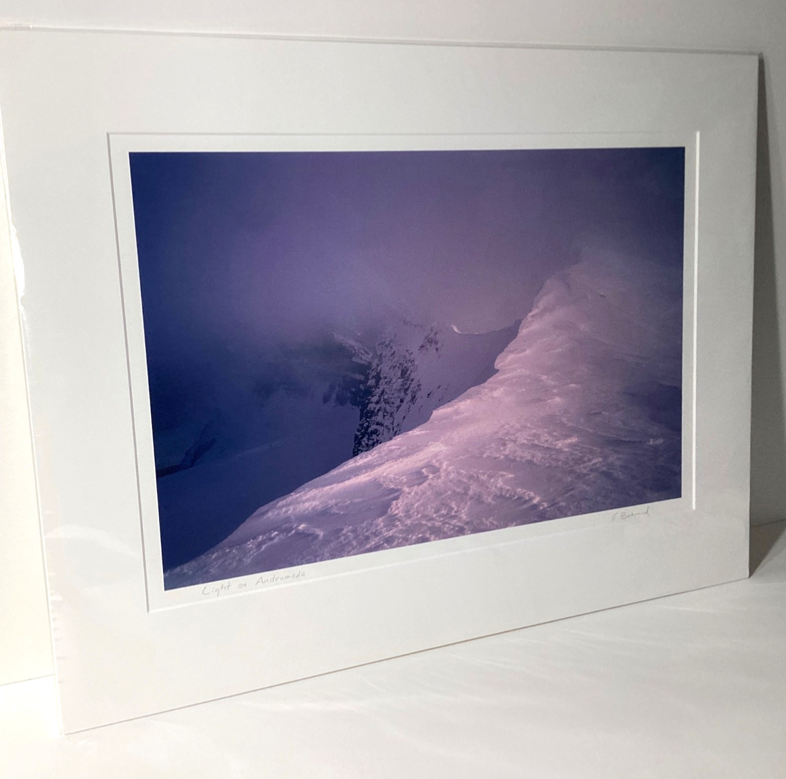 Fine Art Photograph Light on Andromeda Canadian Rockies Signed & Matted
