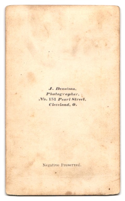 Photograph J. Dennison, Cleveland, Pearl Street 151, Portrait of a Gentleman